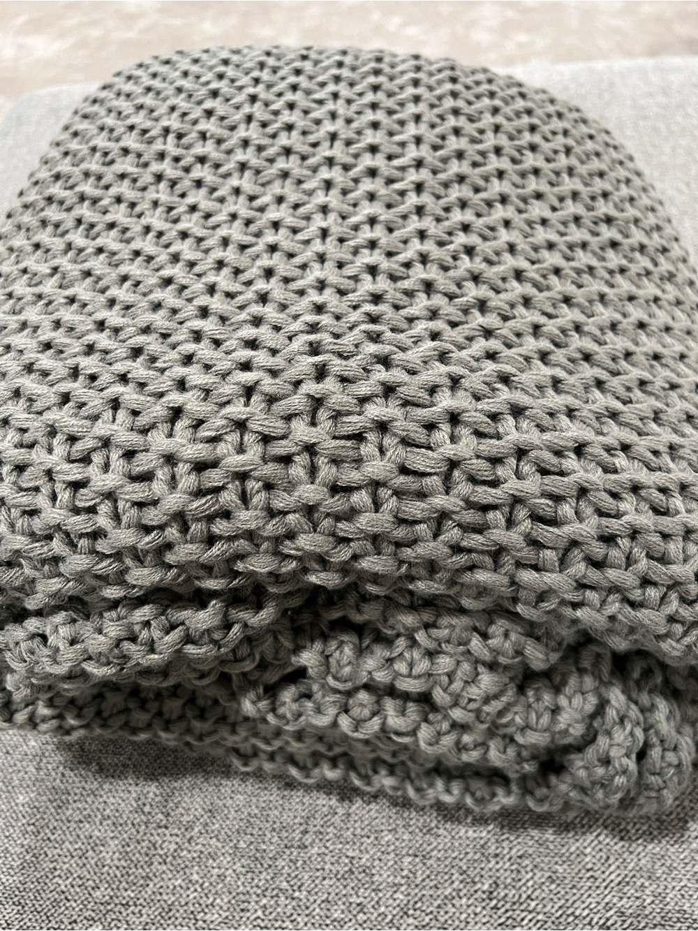 Casaluna Full/Queen Chunky Knit Bed Blanket - Dark Gray